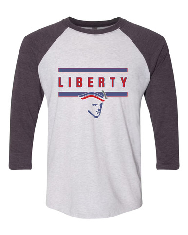 Liberty Patriots Mascot #4 Women's Baseball T-Shirt