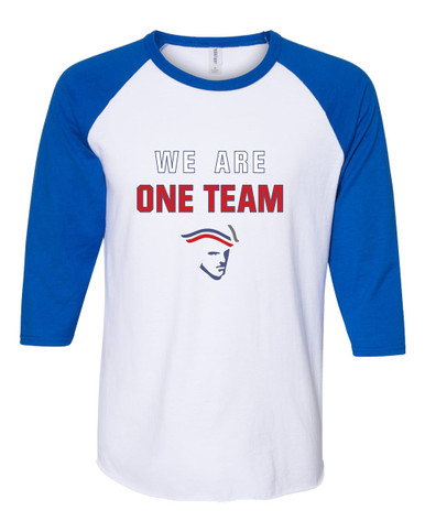 Liberty Patriots We Are One Team Women's Baseball T-Shirt