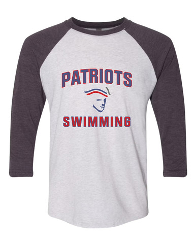 Liberty Patriots Swimming Men's Baseball T-Shirt