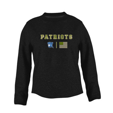 John Jay Patriots Camo Flag Women's Sweatshirt