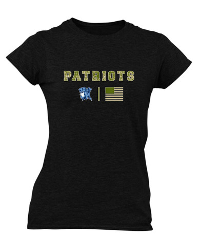 John Jay Patriots Camo Flag Women's SS T-Shirt
