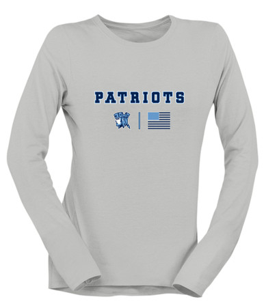 John Jay Patriots Team Colors Flag Women's Premium LS T-Shirt