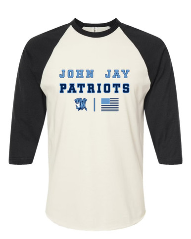 John Jay Patriots Spirit Flag Women's Baseball T-Shirt
