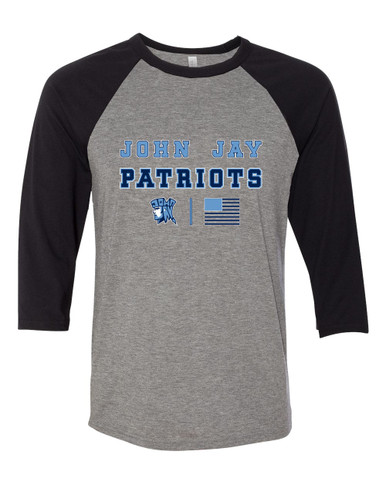 John Jay Patriots Spirit Flag Men's Baseball T-Shirt