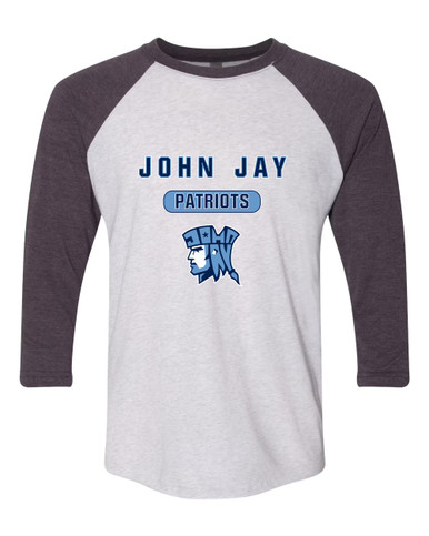 John Jay Patriots Mascot #3 Women's Baseball T-Shirt