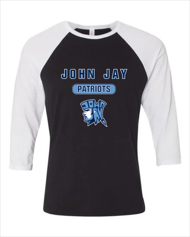 John Jay Patriots Mascot #3 Men's Baseball T-Shirt