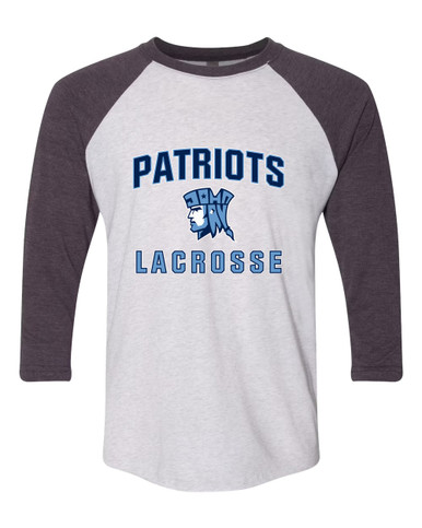 John Jay Patriots Lacrosse Men's Baseball T-Shirt