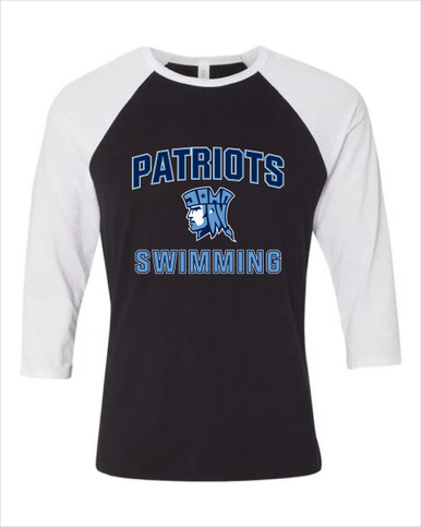 John Jay Patriots Swimming Women's Baseball T-Shirt
