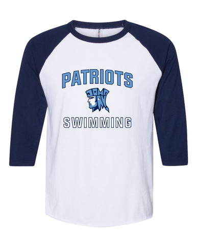 John Jay Patriots Swimming Men's Baseball T-Shirt