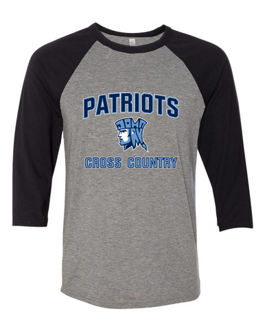 John Jay Patriots Cross Country Men's Baseball T-Shirt