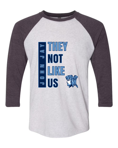 John Jay Patriots They Not Like Us #1 Men's Baseball T-Shirt