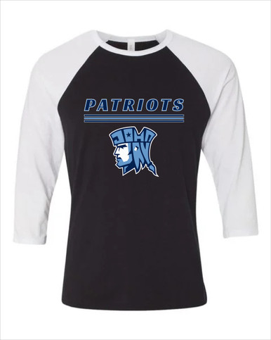 John Jay Patriots Mascot #8 Men's Baseball T-Shirt