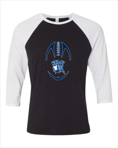 John Jay Patriots Football #4 Women's Baseball T-Shirt