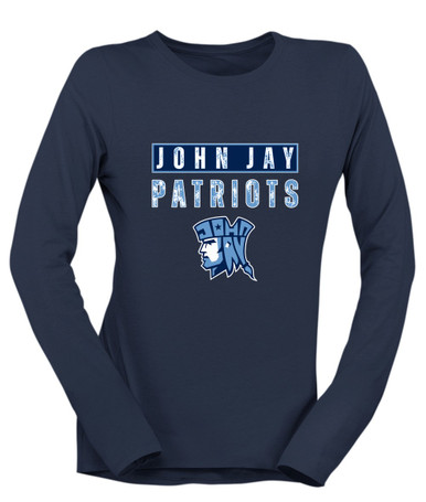 John Jay Patriots Mascot #9 Women's LS T-Shirt