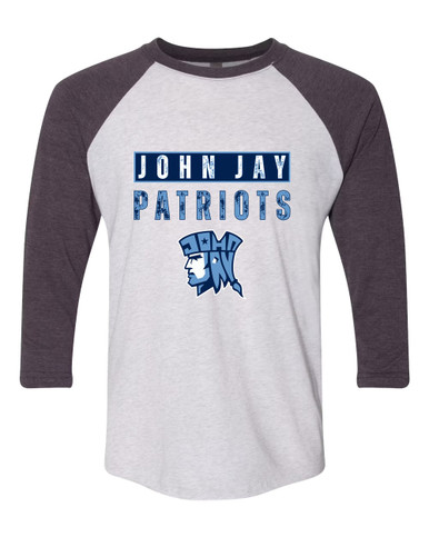 John Jay Patriots Mascot #9 Men's Baseball T-Shirt