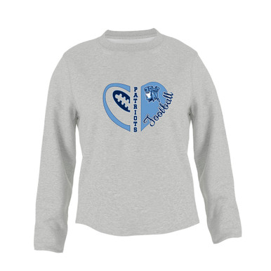 John Jay Patriots Heart Football Women's Sweatshirt