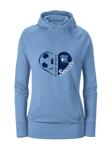 John Jay Patriots Heart Soccer Women's Hoodie