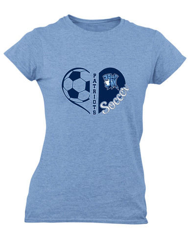 John Jay Patriots Heart Soccer Women's SS T-Shirt
