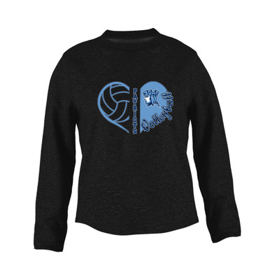 John Jay Patriots Heart Volleyball Women's Sweatshirt
