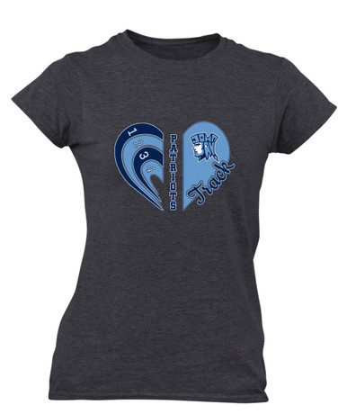John Jay Patriots Heart Track Women's SS T-Shirt