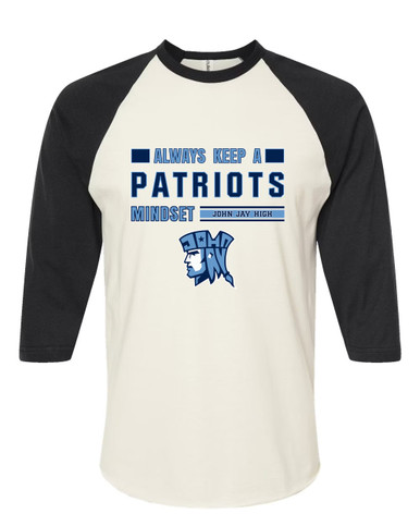 John Jay Patriots Mindset Women's Baseball T-Shirt