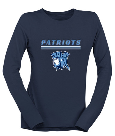 John Jay Patriots Mascot #8 Women's LS T-Shirt