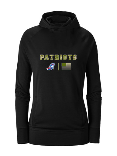 Jay County Patriots Camo Flag Women's Hoodie