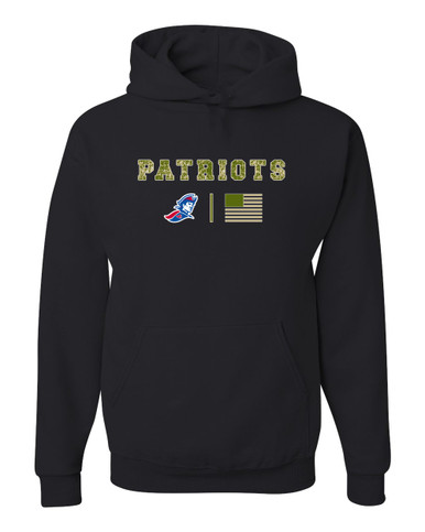 Jay County Patriots Camo Flag Men's Premium Hoodie