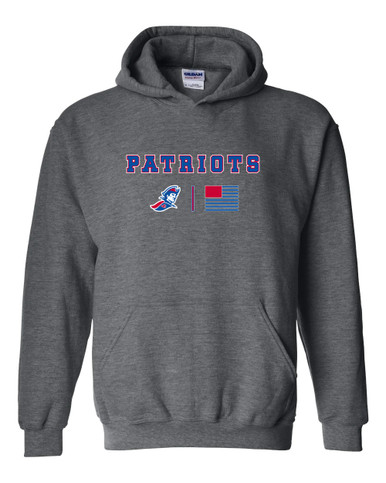 Jay County Patriots Team Colors Flag Men's Hoodie
