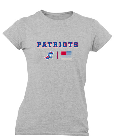Jay County Patriots Team Colors Flag Women's SS T-Shirt