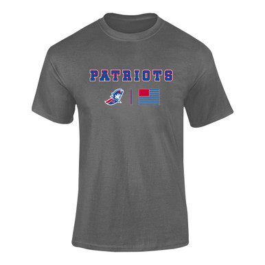 Jay County Patriots Team Colors Flag Men's SS T-Shirt
