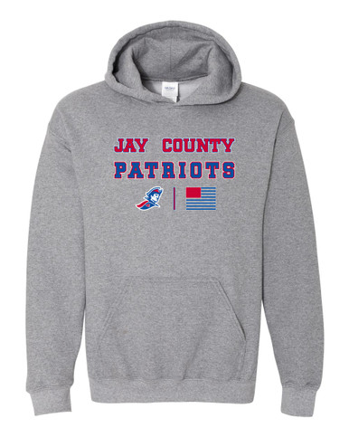Jay County Patriots Spirit Flag Men's Hoodie