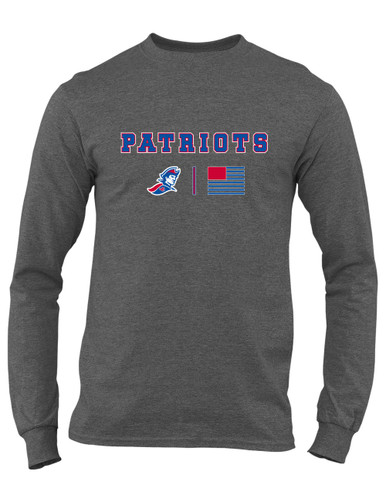 Jay County Patriots Team Colors Flag Men's Premium LS T-Shirt