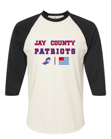 Jay County Patriots Spirit Flag Women's Baseball T-Shirt