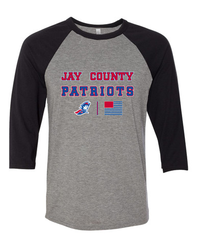 Jay County Patriots Spirit Flag Men's Baseball T-Shirt