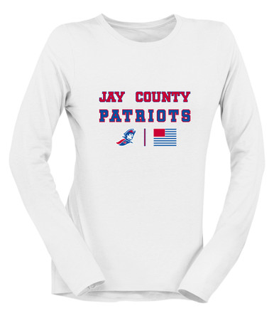 Jay County Patriots Spirit Flag Women's LS T-Shirt