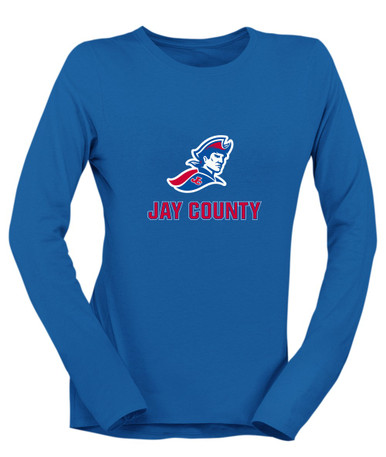 Jay County Patriots Mascot #2 Women's LS T-Shirt