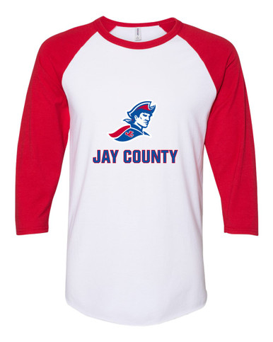Jay County Patriots Mascot #2 Men's Baseball T-Shirt