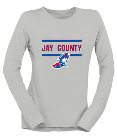 Jay County Patriots Mascot #4 Women's Premium LS T-Shirt