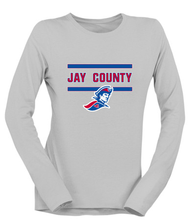 Jay County Patriots Mascot #4 Women's LS T-Shirt