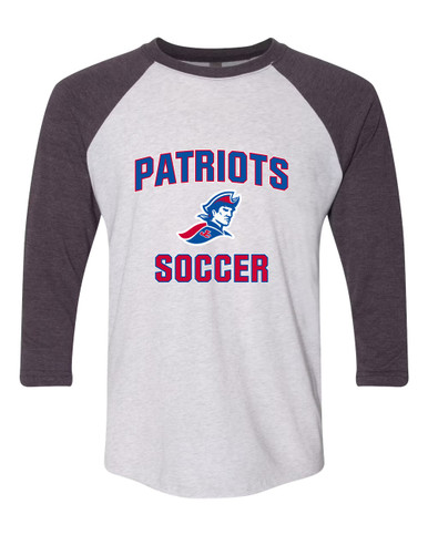 Jay County Patriots Soccer #1 Women's Baseball T-Shirt