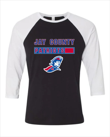 Jay County Patriots Mascot #7 Men's Baseball T-Shirt