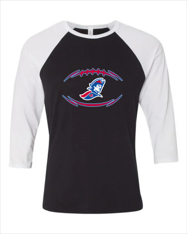 Jay County Patriots Football #3 Women's Baseball T-Shirt