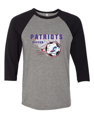 Jay County Patriots Soccer #2 Women's Baseball T-Shirt