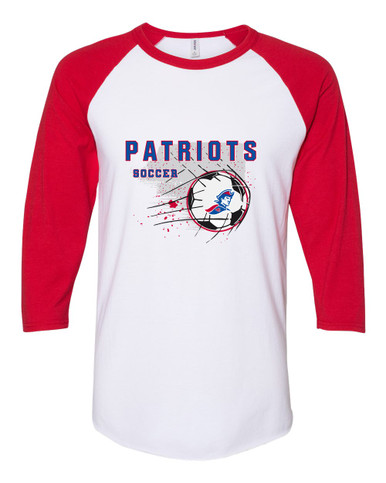 Jay County Patriots Soccer #2 Men's Baseball T-Shirt