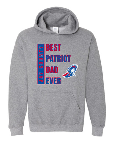Jay County Patriots Best Patriot Dad Men's Hoodie