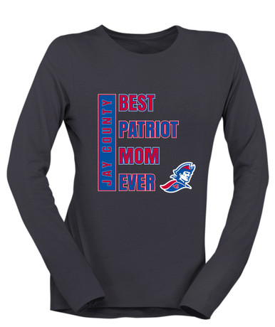 Jay County Patriots Best Patriot Mom Women's LS T-Shirt