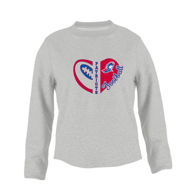 Jay County Patriots Heart Football Women's Sweatshirt