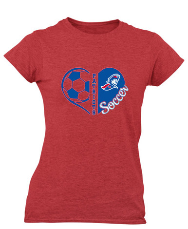 Jay County Patriots Heart Soccer Women's Premium SS T-Shirt