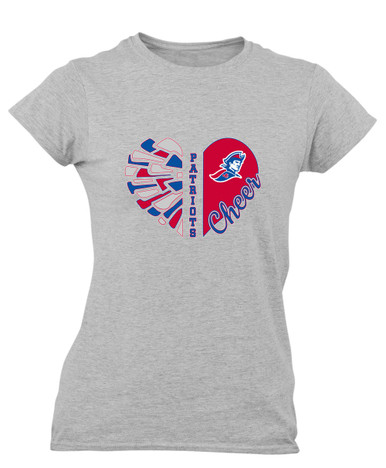 Jay County Patriots Heart Cheer Women's Premium SS T-Shirt